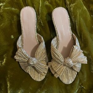 Loeffler Randall Metallic Emilia Gold Mules